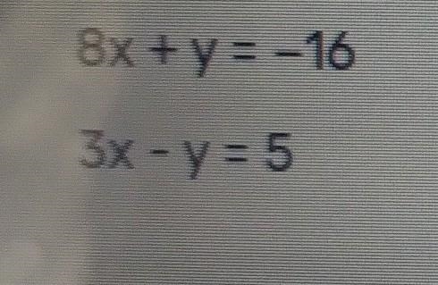 Help with this plz. Solve the system of equations using the elimination method.​-example-1