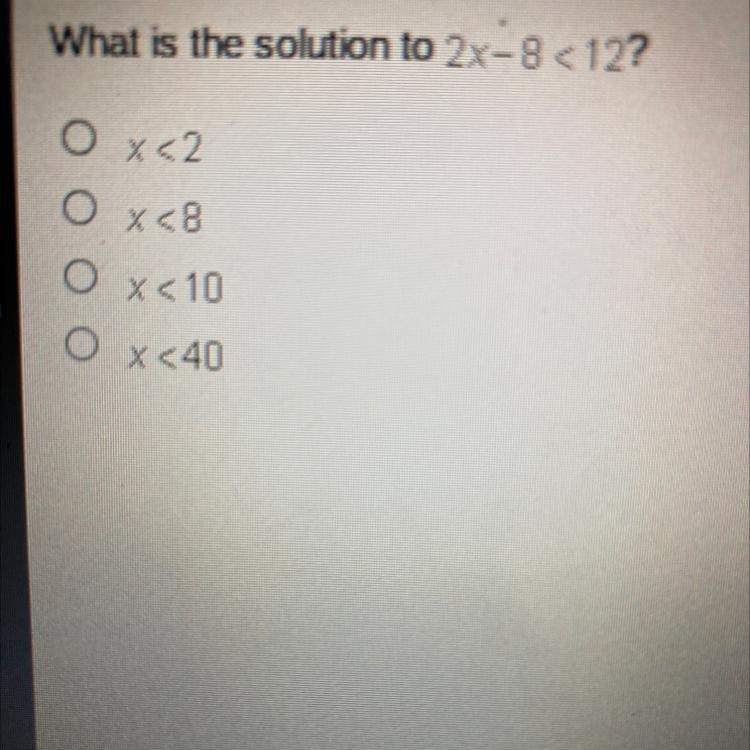 What is the solution to 2x-5 <12-example-1