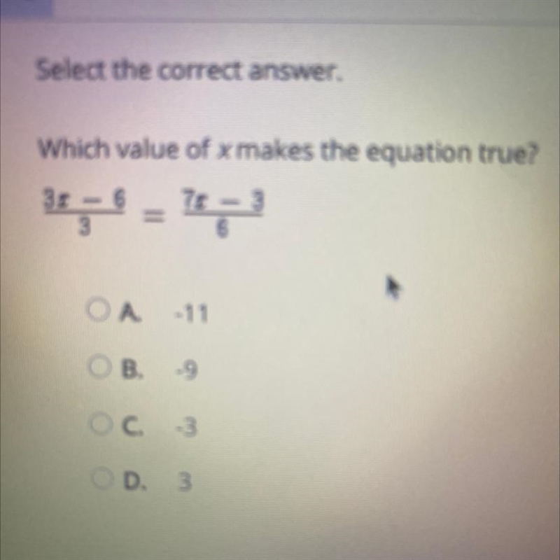 3x-6=7x-3 3. 6 please help!!!!!!!-example-1