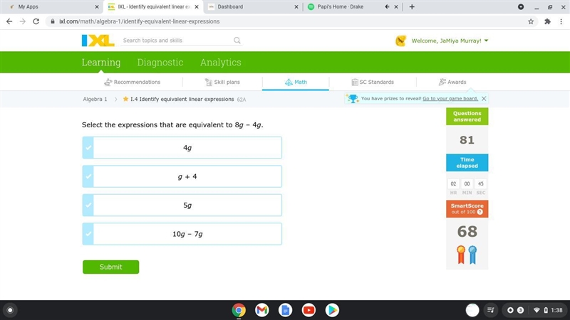 I need help on finding the equivalent expressions plss-example-1