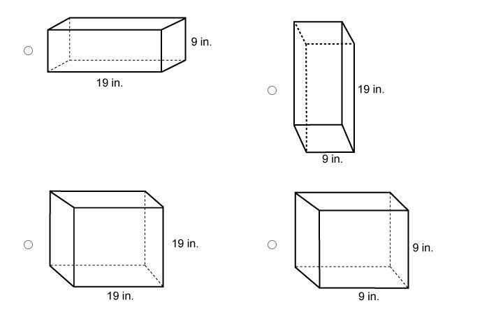 Which figure can be formed from the net? An unfolded cube with 9 inch sides-example-1