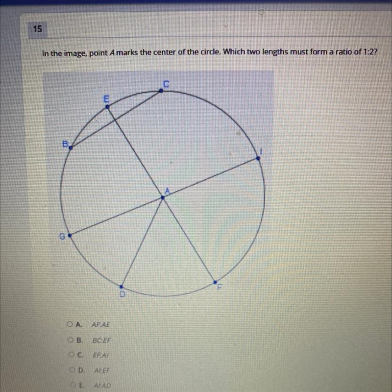 Which two lengths for a ratio of 1:2-example-1