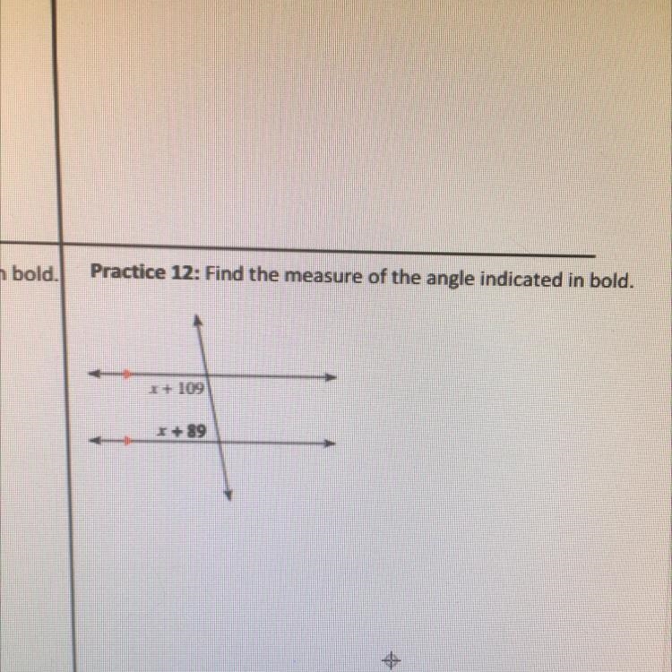 Find the measure of the angle indicated in bold-example-1