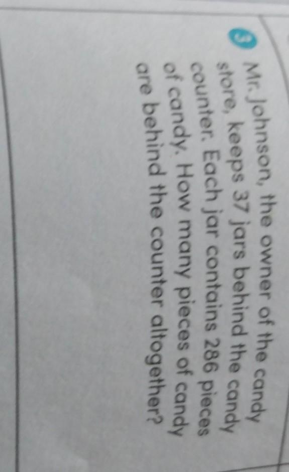 mr. Johnson the owner of the candy store keeps 37 jars behind the candy counter each-example-1