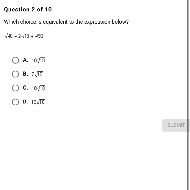 Which choice is equivalent to the expression below?-example-1