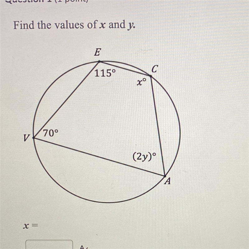 Find the values of x and y.-example-1