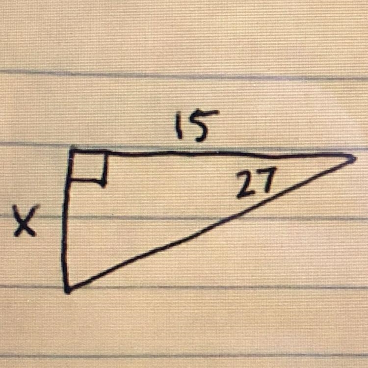 Find X. It’s a right triangle-example-1