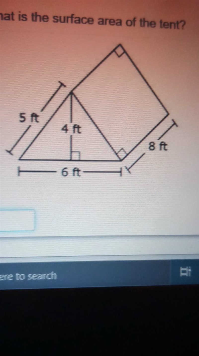 What is the surface area of the tent?​-example-1