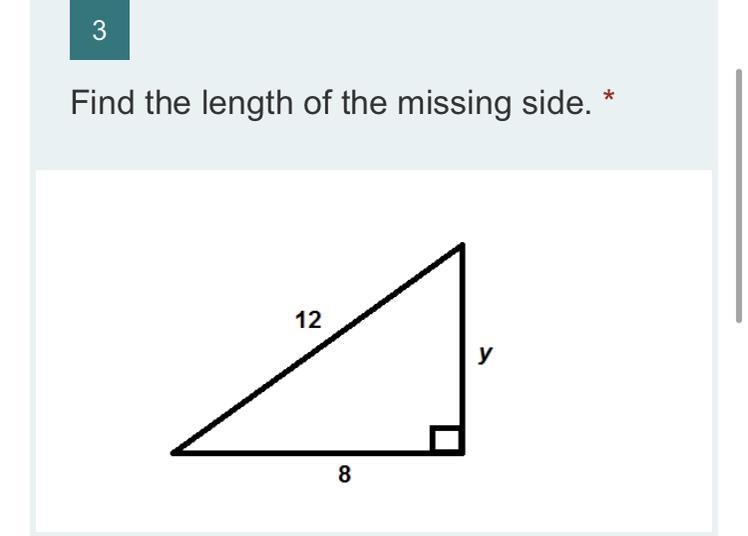 Find the length of the missing side.-example-1