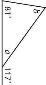 What is the measure of angle b? A. 36⁰ B. 117⁰ C.63⁰ D. 56⁰ ​-example-1