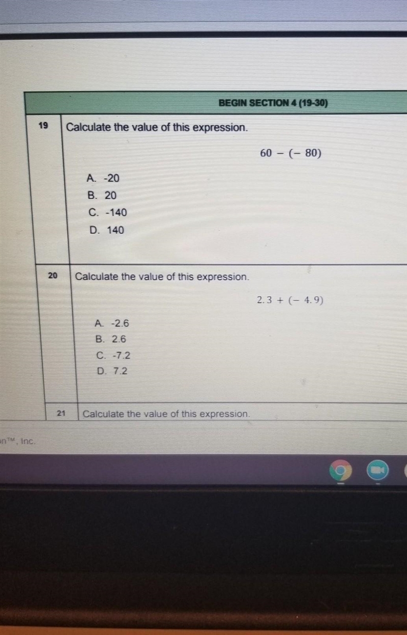 Caculate the value of this expression 60-(-80) pls help me solve both​-example-1