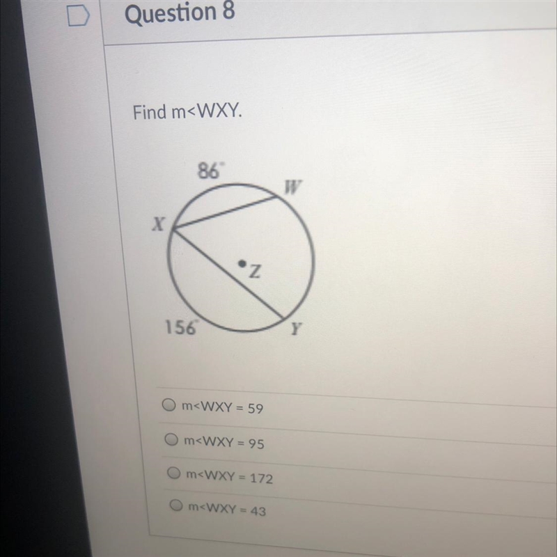 Find m 86 W X • N 156 Y-example-1