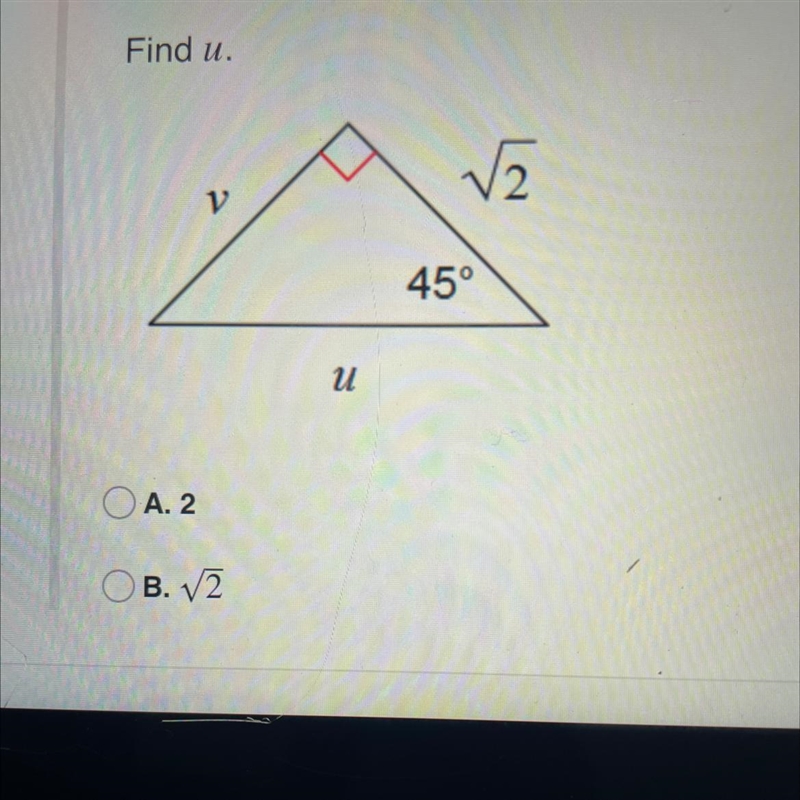 Find x special right triangle-example-1