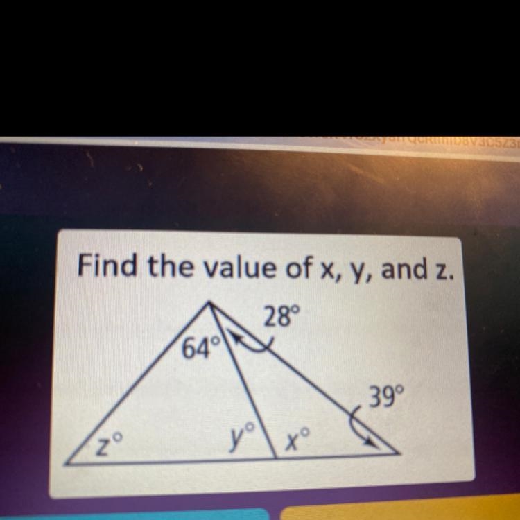 Find the value of x, y, and z-example-1