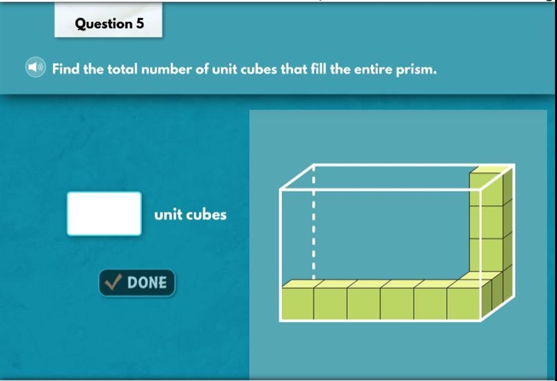 Question 5. find the total number of unit cubes that fill the entire prism-example-1