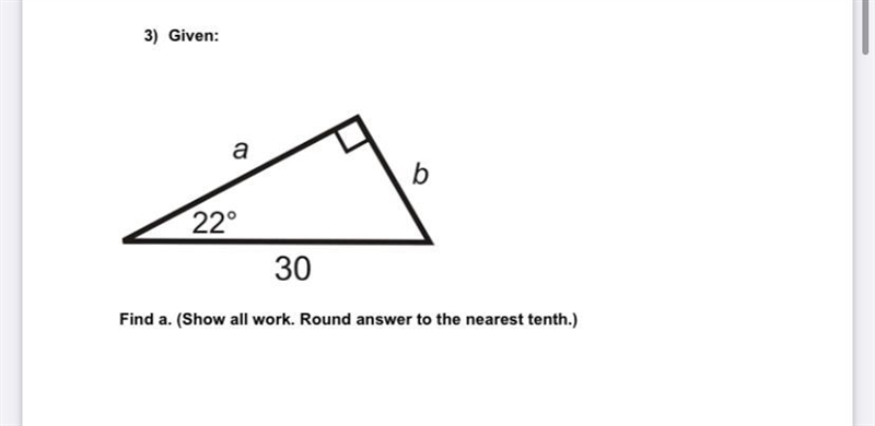 Find A. Round to the nearest tenth.-example-1