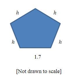 The perimeter of the pentagon below is 10.5 units. Four sides of this pentagon have-example-1