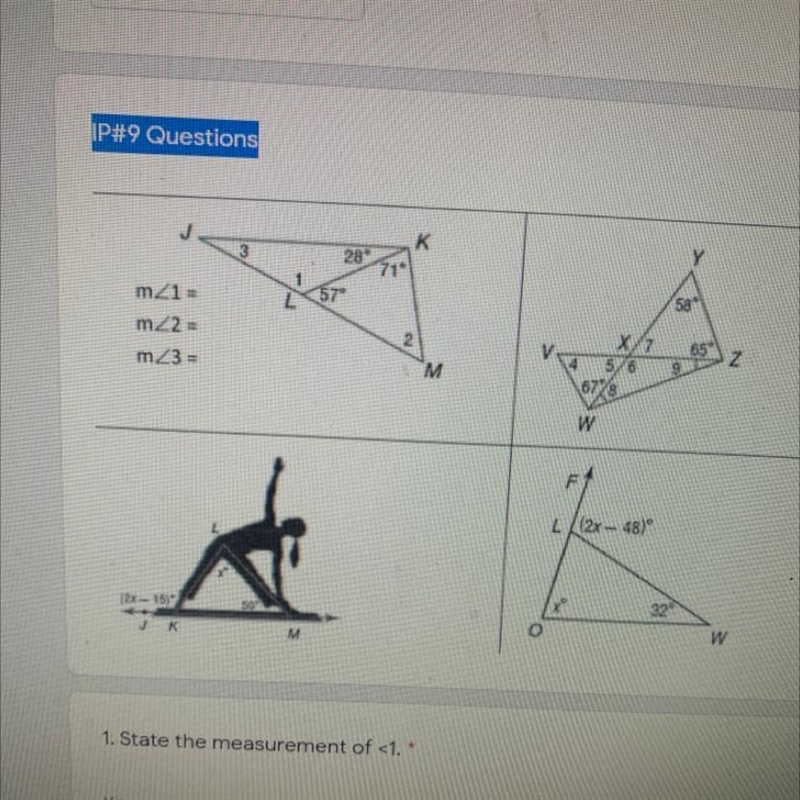 State the measurement of <1-example-1