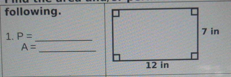 Area and Perimeter. ​-example-1