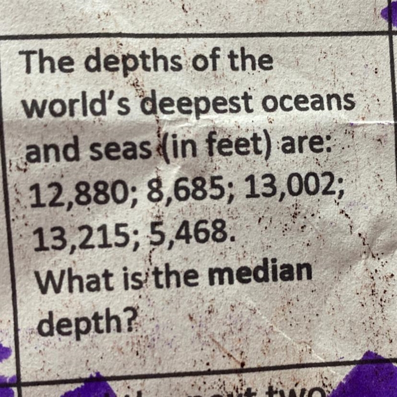 Pls help I’ll give you 35 points The depths of the world's deepest oceans and seas-example-1