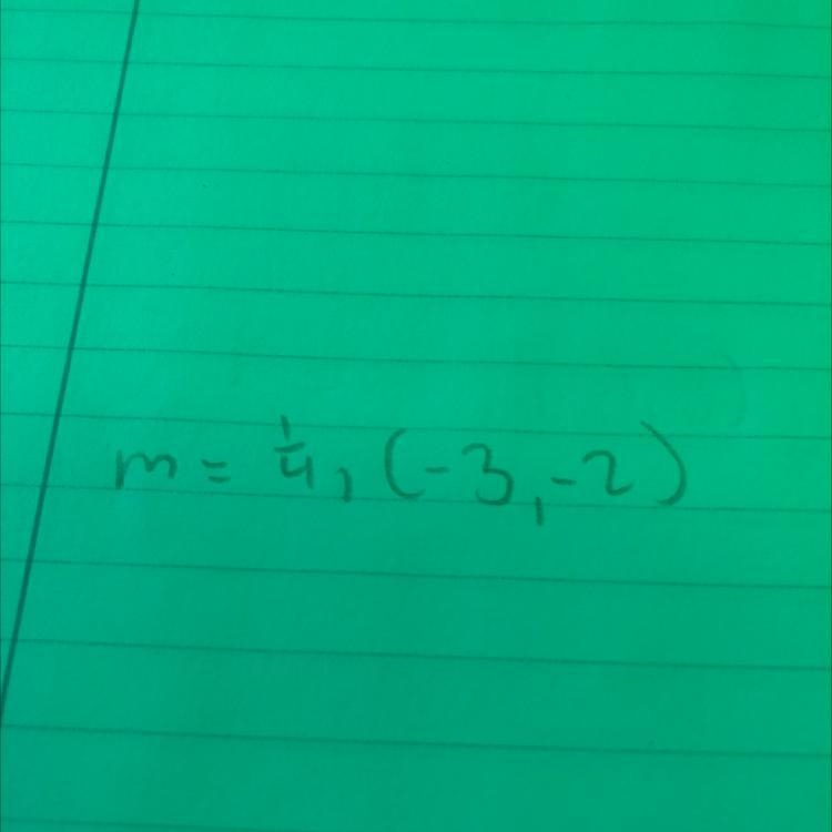 Write an equation in point-slope form of the line having the given slope that contains-example-1