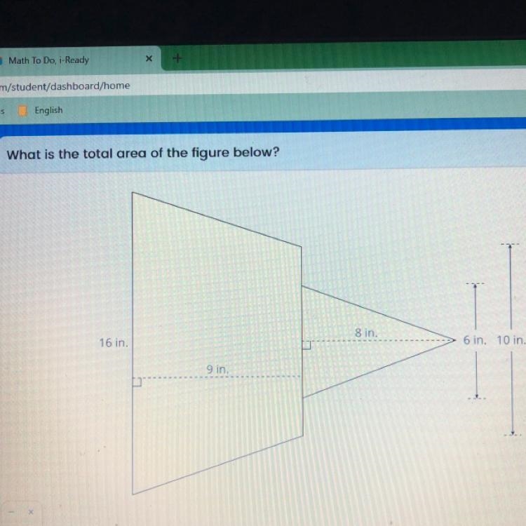 What is the total area of the figure below?-example-1