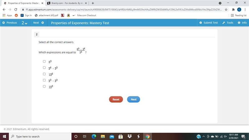 Please help Which expressions are equal to-example-1