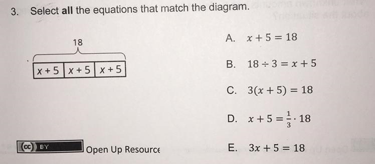 Select all the equations that match the diagram.-example-1