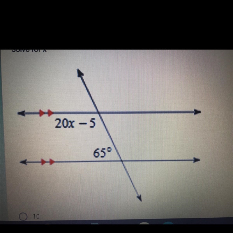 Solve for x A. 10 B. -8 C. 6 D. 3-example-1