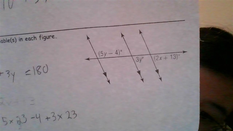 PLEASEPLEASEPLEASE HELP!!!!!!!!!!! Don't mind to much of the notes, I think y=23, but-example-2