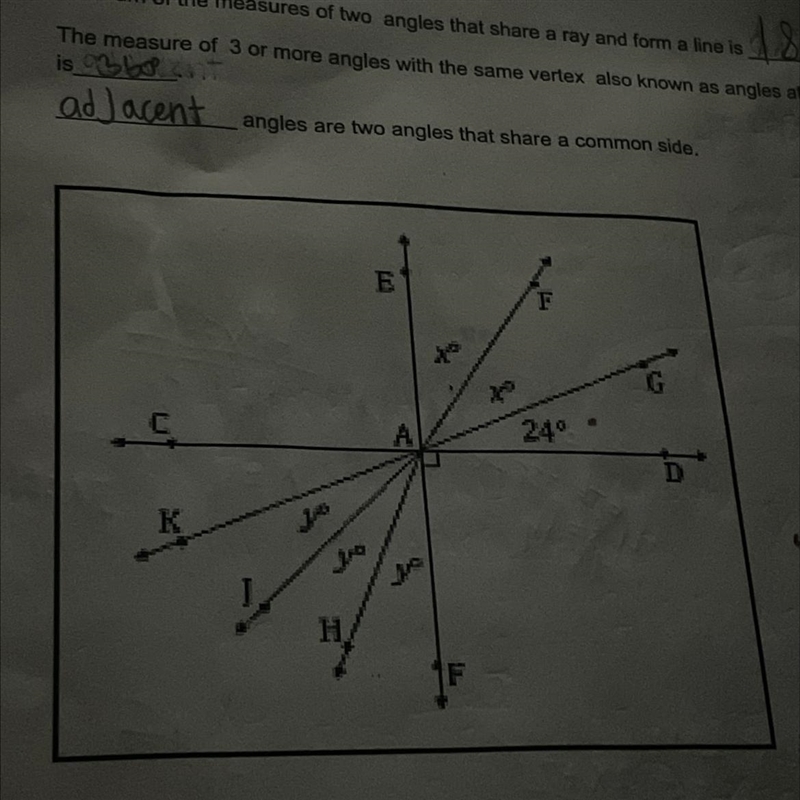 Find the measures of x and y. I NEED THIS NOWW-example-1