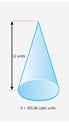 What is the radius of the cone in the diagram? Round your answer to the nearest whole-example-1