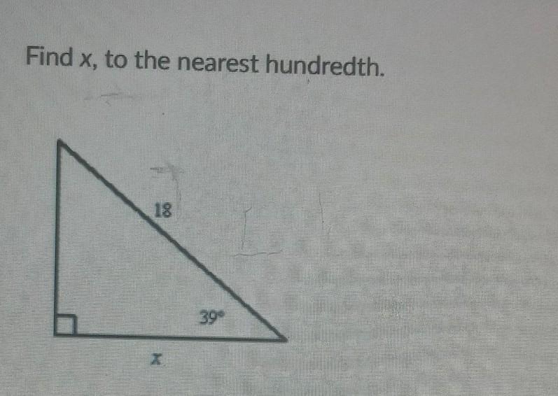 Find x, to the nearest hundredth. ​-example-1