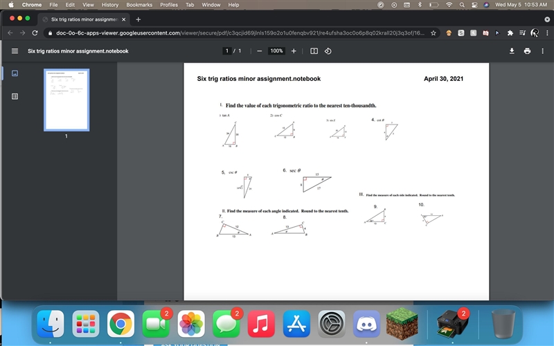 Find the value of each trigonometric ratio to the nearest ten-thousandth-example-1