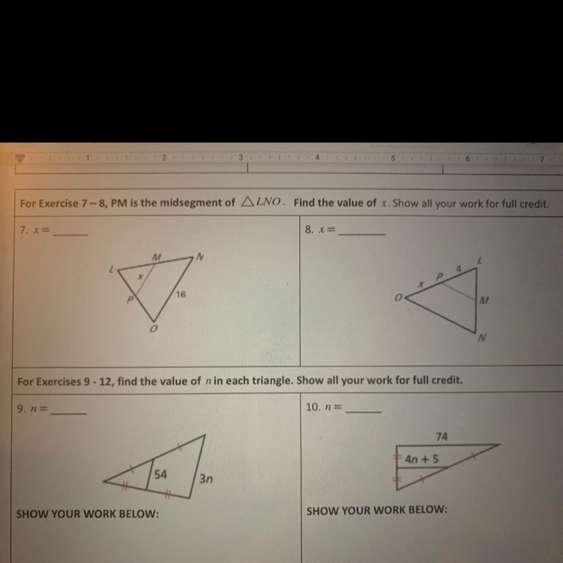 I need help with these mid segments, only 9 and 10-example-1