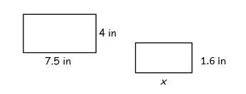 HALP Given the triangles are similar, find x.-example-1