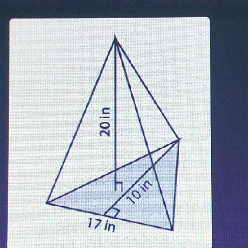 What is the volume of the following triangular pyramid?-example-1