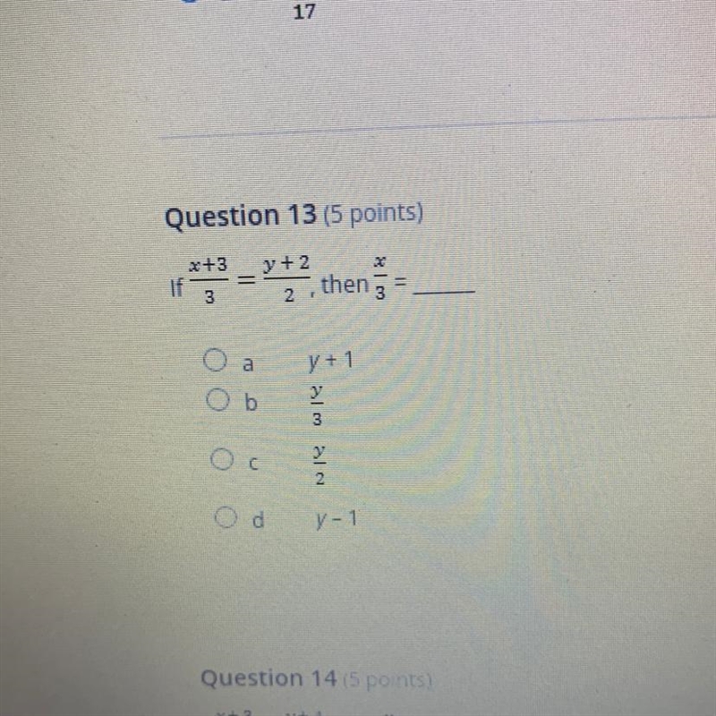 If x+3/3 = y+2/2, then x/3=-example-1