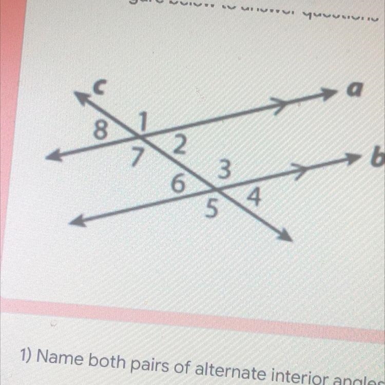 Name the corresponding angle to angle 3 ! Please help:) will mark b if correct!!-example-1