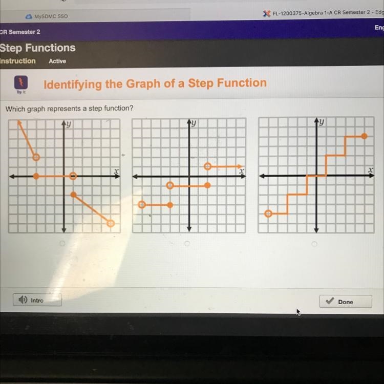 Which graph represents a step function?-example-1