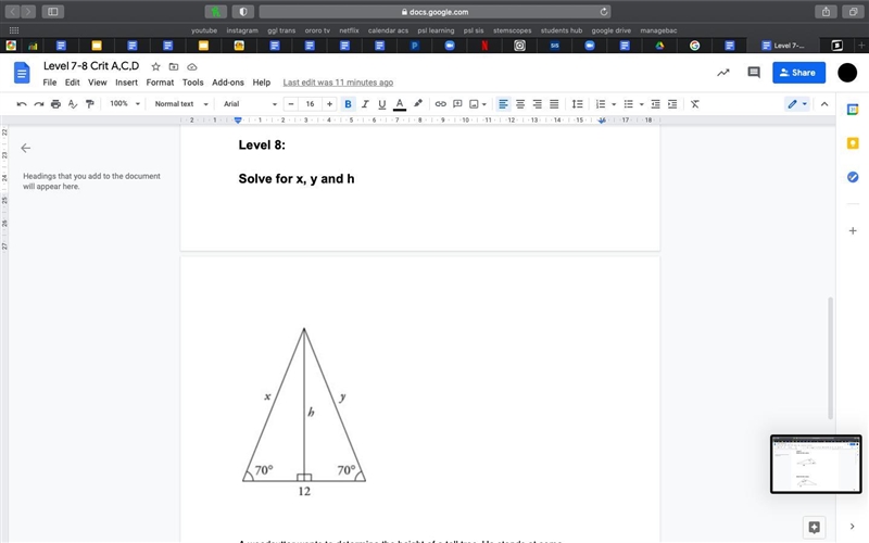 heyy, I really need help with this please. it's trigonometry I think. the drawing-example-1