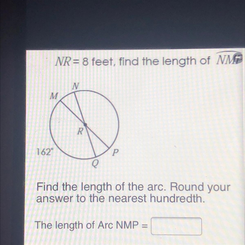 Find the length of the arc . Round your answer to the nearest hundredth-example-1