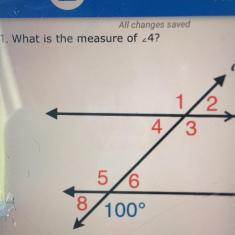 What is the measure of angle 4??? please help asap!!!-example-1