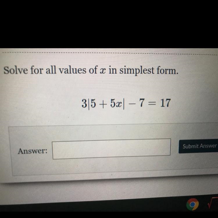 Help !! Solve for all values of x in simplest form. Its in the picture!!☝☝☝-example-1