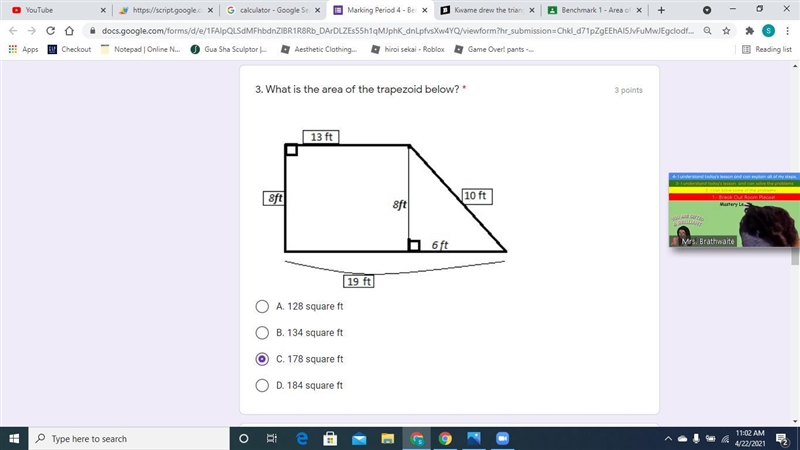 What is the area of the trapezoid below?-example-1