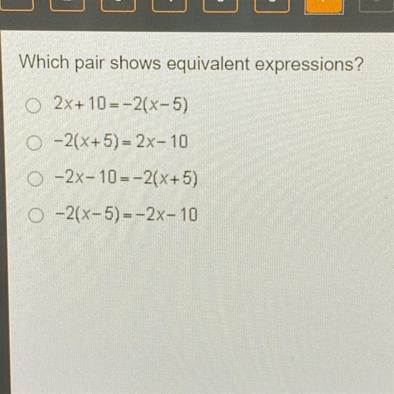 Which pair shows equivalent expressions-example-1