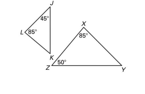 Are these triangles similar? (worth 25 points)-example-1