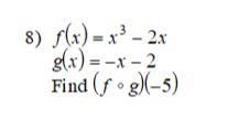 [Function Composition] could someone help me with this answers or show work either-example-1