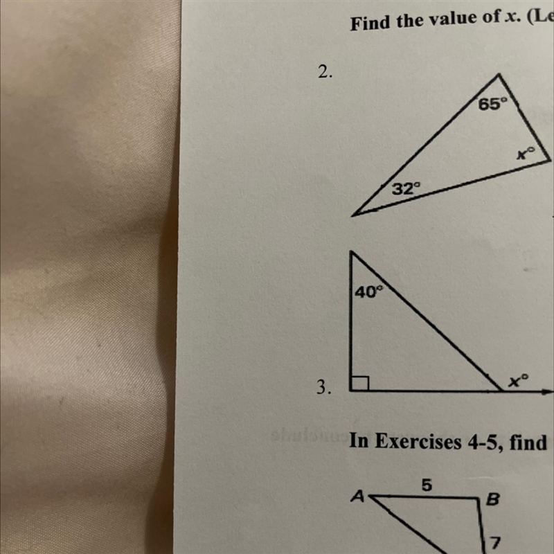 #3 find value of x Answer only math-example-1