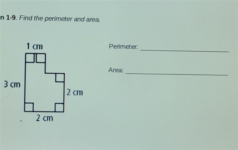 Whats the perimeter and area?​-example-1